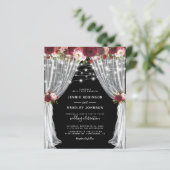 Belastingheffing Burgundy Floral bruiloft (Staand voorkant)