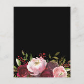 Belastingheffing Burgundy Floral bruiloft (Achterkant)