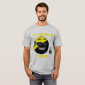 Belastingheffing is het Man van de diefstal-ancap T-shirt (Voorkant volledig)