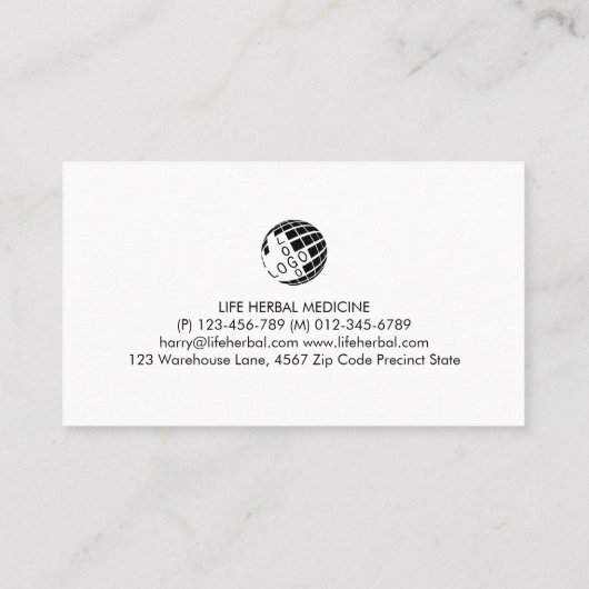 Belastingplichtige consultant visitekaartje (Achterkant)