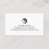 Belastingplichtige consultant visitekaartje (Achterkant)