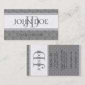 Belastingplichtige CPA Monogram Blauw Marmer Plati Visitekaartje (Voorkant / Achterkant)