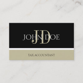Belastingplichtige/CPA Monogram zwart/ton Visitekaartje