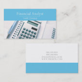 Belastingplichtige financieel analist visitekaartje (Voorkant / Achterkant)