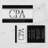 Belastingplichtige Platinum Stripes 3D CPA Visitekaartje (Voorkant / Achterkant)
