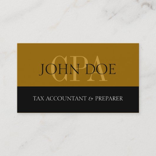 Belastingplichtige S Stripe CPA D Gold Visitekaartje (Voorkant)