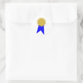 Belastingprijs voor leraar Blue Ribbon Gold Star Ronde Sticker (Tas)