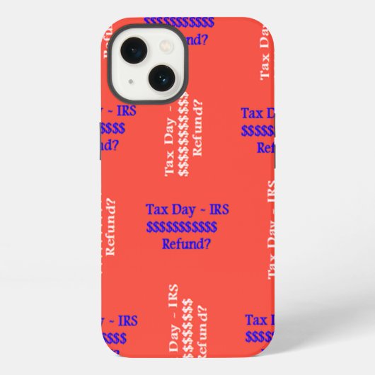 Belastingsdag iPhone hoesje (Achterkant)