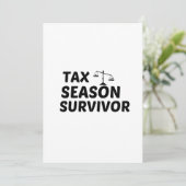 BELASTINGSEASON SURVIVOR BEDANKKAART (Staand voorkant)