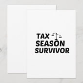 BELASTINGSEASON SURVIVOR BEDANKKAART (Voorkant / Achterkant)