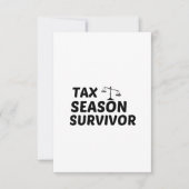 BELASTINGSEASON SURVIVOR BEDANKKAART (Voorkant)