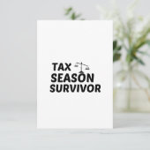 BELASTINGSEASON SURVIVOR BEDANKKAART (Staand voorkant)