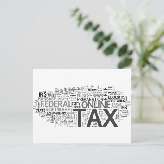 Belastingseizoen Briefkaart (Staand voorkant)