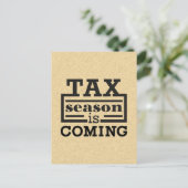 Belastingseizoen komt eraan briefkaart (Staand voorkant)