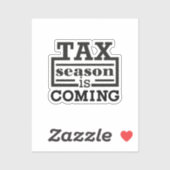 Belastingseizoen komt eraan sticker (Vel)