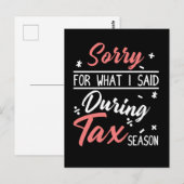 Belastingseizoen Koopjesboekhouder Briefkaart (Voorkant / Achterkant)