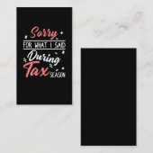 Belastingseizoen Koopjesboekhouder Visitekaartje (Voorkant / Achterkant)