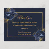 Belastingsympathie blauw bloemgoud dank u (Voorkant)