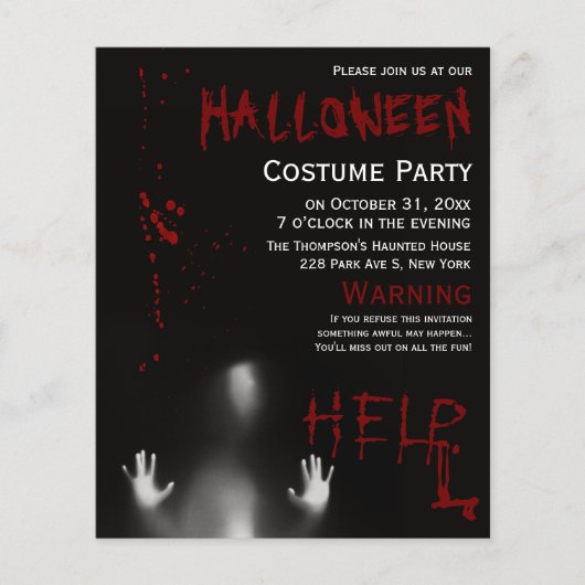 Belastinguitnodiging voor de Costume Party van Blo (Voorkant)