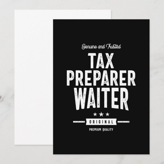 Belastingvoorbereider functie Titel Cadeaubon Bedankkaart (Voorkant / Achterkant)