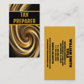 Belastingvoorbereider Golden Swirl Elegant Visitekaartje (Voorkant / Achterkant)