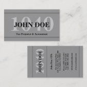 Belastingvoorbereiding 1040 Grafiet Visitekaartje (Voorkant / Achterkant)