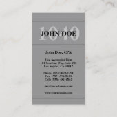 Belastingvoorbereiding 1040 Grafiet Visitekaartje (Achterkant)