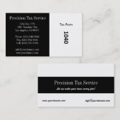 Belastingvoorbereiding B/W-streep Visitekaartje (Voorkant / Achterkant)