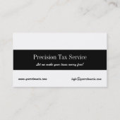 Belastingvoorbereiding B/W-streep Visitekaartje (Achterkant)