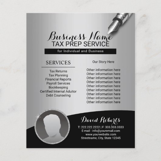 Belastingvoorbereiding Bedrijf Consulting Service  Flyer (Voorkant)