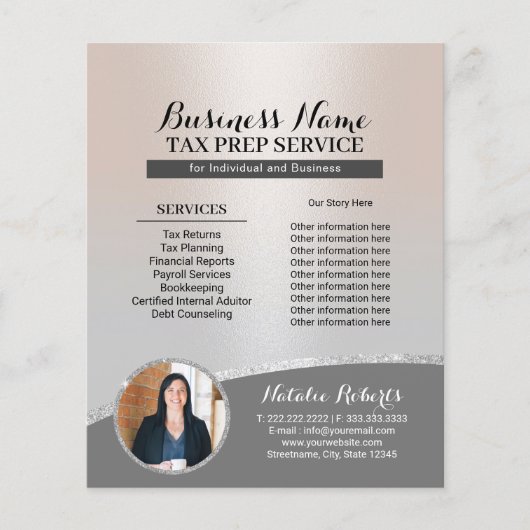 Belastingvoorbereiding Consulting Service Elegant  Flyer (Voorkant)