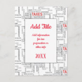 Belastingvoorbereiding Dagbudget Briefkaart (Voorkant)