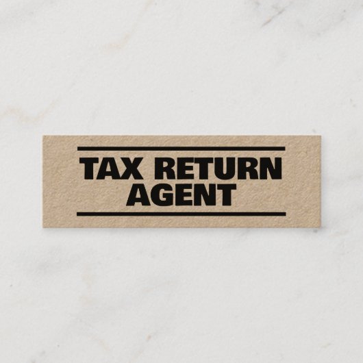 Belastingvoorbereiding Kraft Mini Visitekaartje (Voorkant)