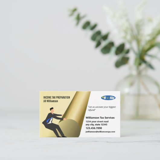 belastingvoorbereiding visitekaartje (Staand voorkant)