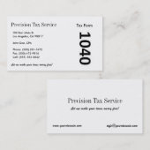 Belastingvoorbereiding W/W Visitekaartje (Voorkant / Achterkant)