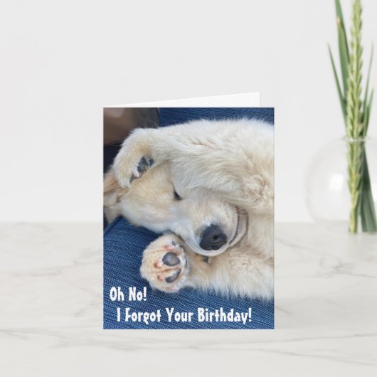 Belated Birthday Bedankkaart (Voorkant)