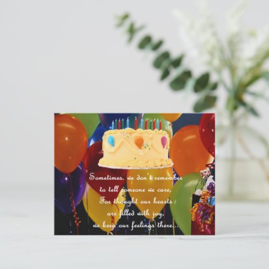 BELATED BIRTHDAY BRIEFKAART (Staand voorkant)