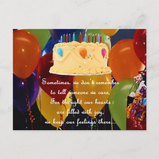 BELATED BIRTHDAY BRIEFKAART (Voorkant)