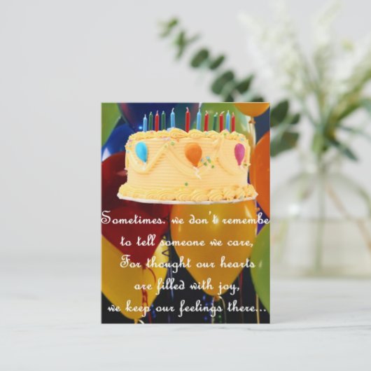 BELATED BIRTHDAY BRIEFKAART (Staand voorkant)