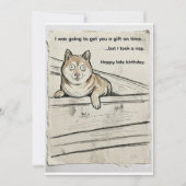 Belated Birthday Card – Shibupi Took a Nap (Voorkant)