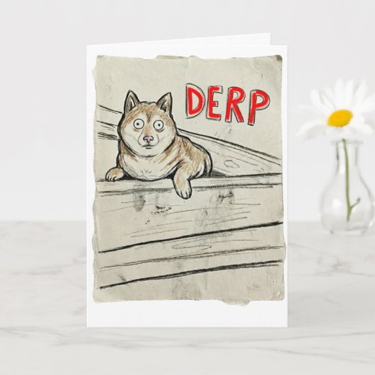 Belated Birthday Card – Shibupi Took a Nap Kaart (Kleine Plant)