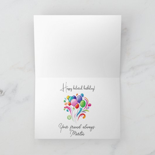 Belated Birthday Elephant Personalize Name Text Kaart (Binnen)