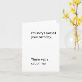 Belated Birthday Humor Kaart (Gele Bloem)