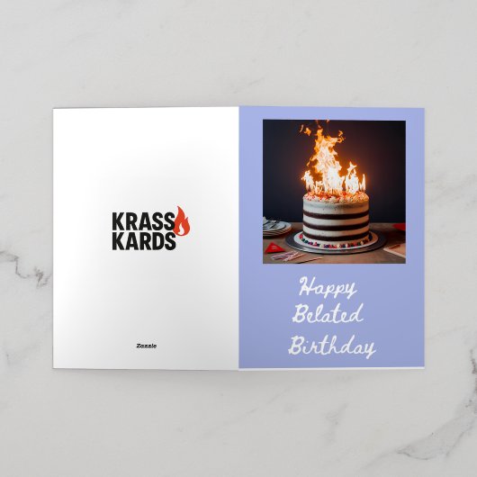 Belated Birthday Kaart (Buiten Laag)