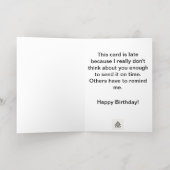 Belated Birthday Kaart (Binnenlaag)
