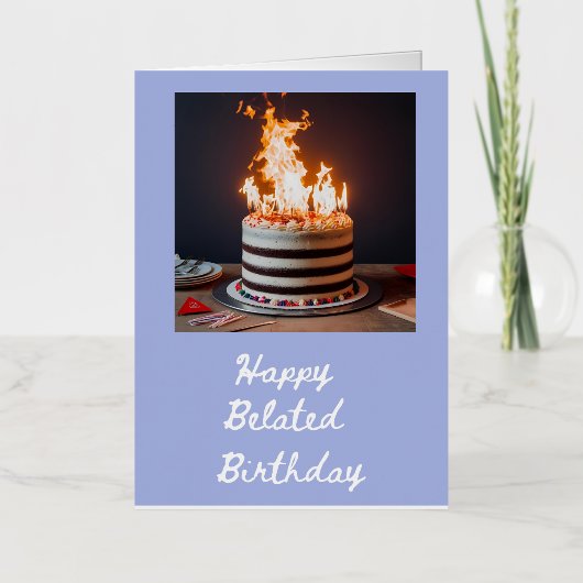 Belated Birthday Kaart (Voorkant)