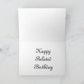 Belated Birthday Kaart (Binnen)