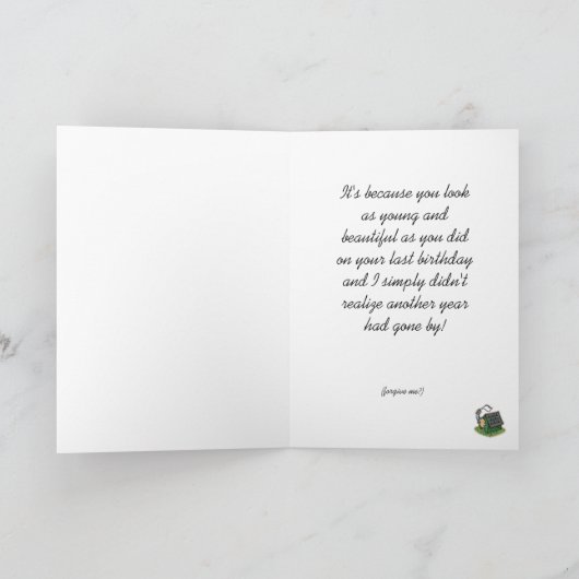 Belated Birthday Kaart (Binnen)