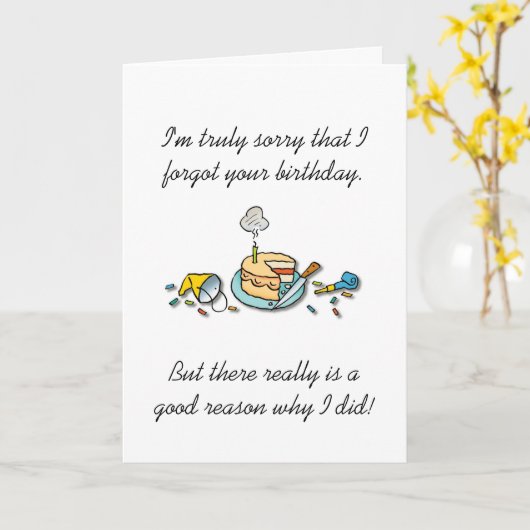 Belated Birthday Kaart (Gele Bloem)