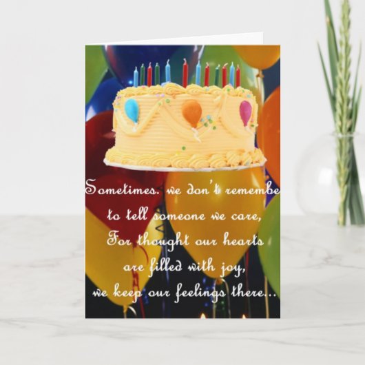 BELATED BIRTHDAY KAART (Voorkant)